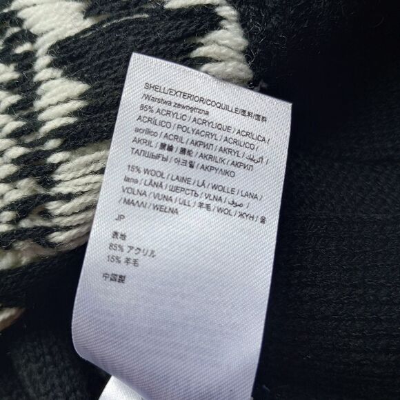 NWT Desigual Jers Brixton Wool Blend Knitted Heart Pullover Sweater Black White - Picture 11 of 15